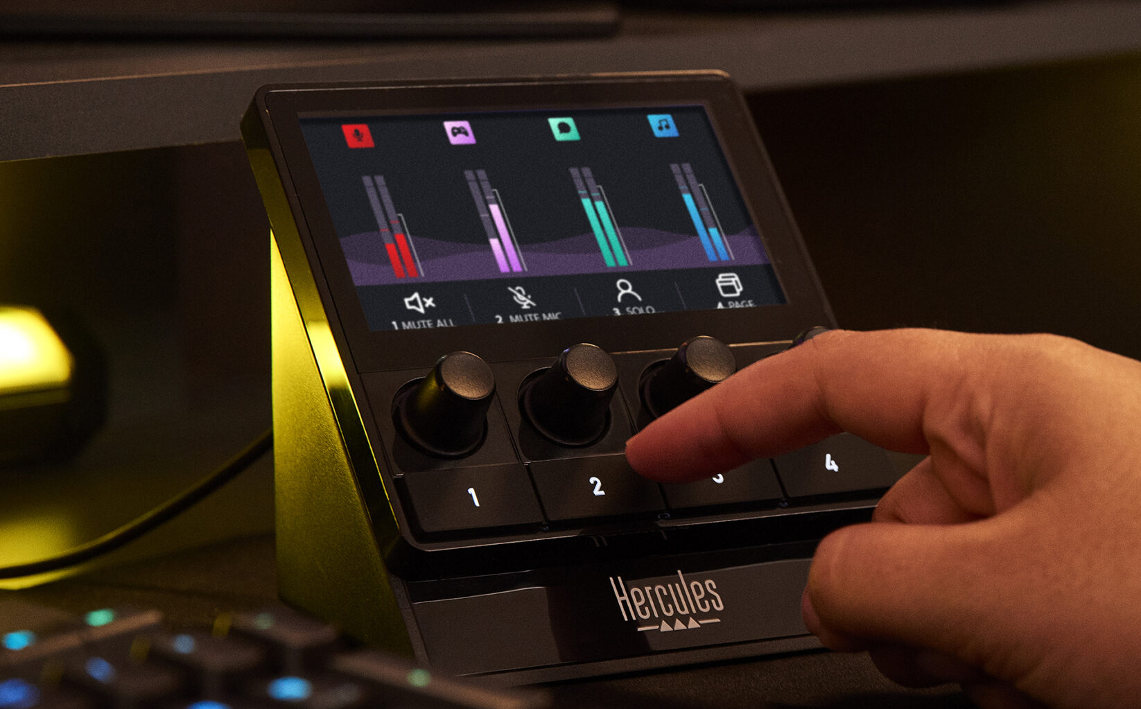 Hercules Stream 100, Audio Mixer for Content Creators, Streaming